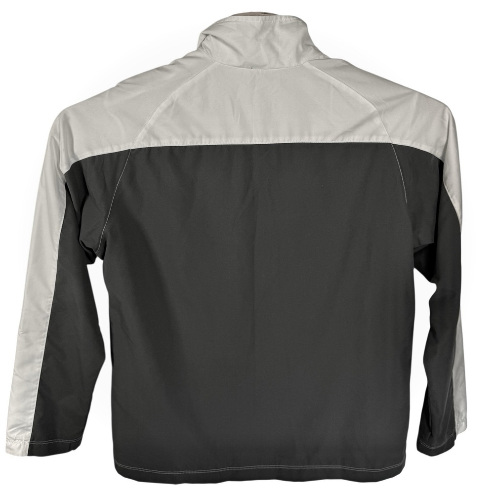 Nike Men Large White/Gray Polyester Vintage Mesh Lined Lightweight Jacket - Picture 2 of 11
